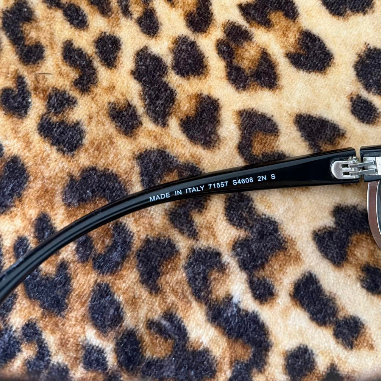 Chanel 71557 Black & Silver Diamanté Shield Sunglasses