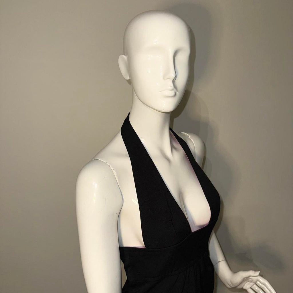 Vintage Dsquared2 Black Plunge Midi Dress