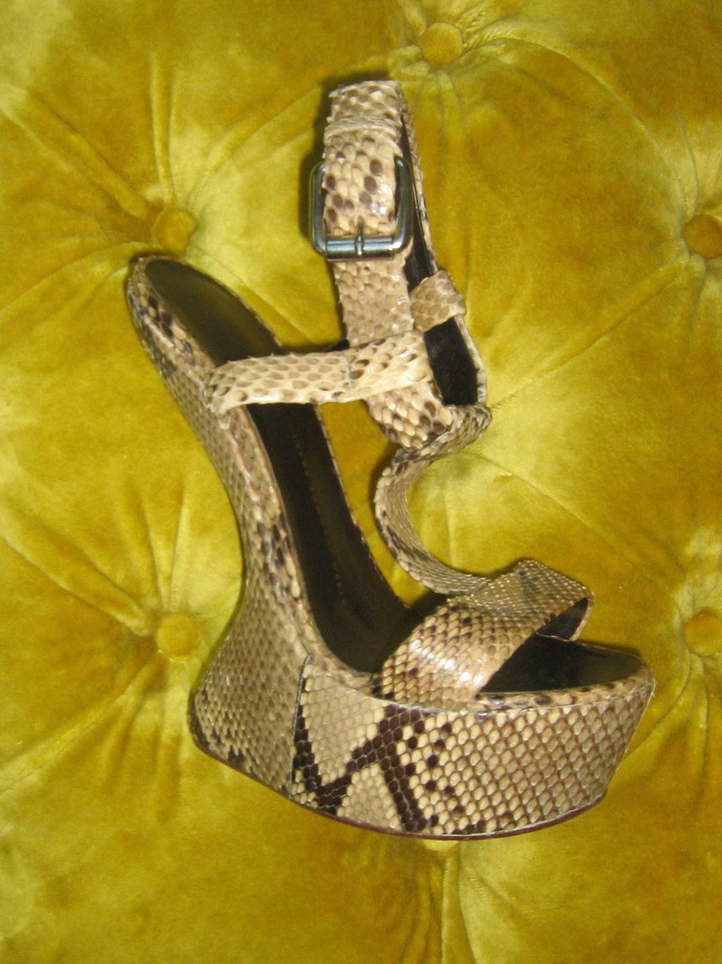 Vintage Giuseppe Zanotti Snakeskin Heelless Sandals