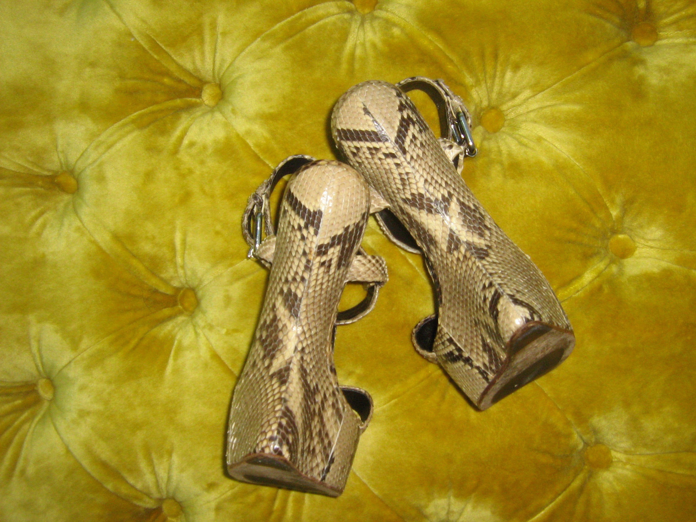 Vintage Giuseppe Zanotti Snakeskin Heelless Sandals