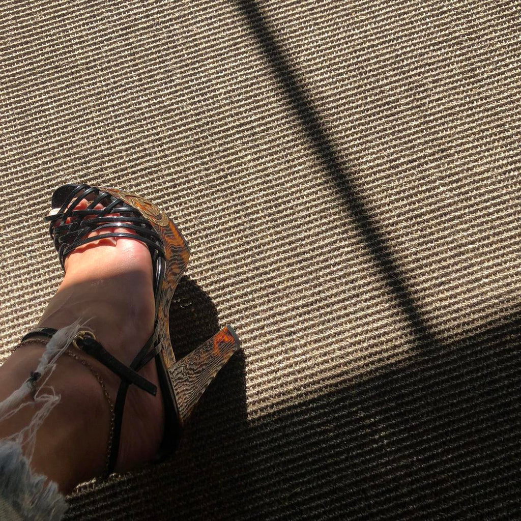 Gucci Tortoise Shell & Black Patent Platform Heels