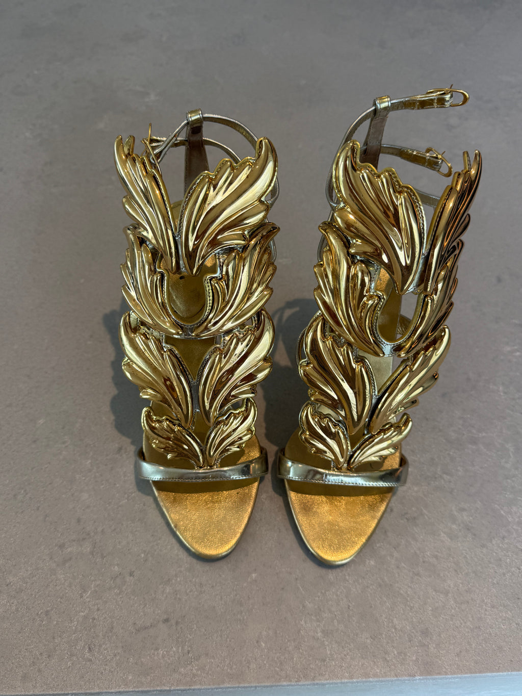 Giuseppe Zanotti Gold Cruel Summer Heels