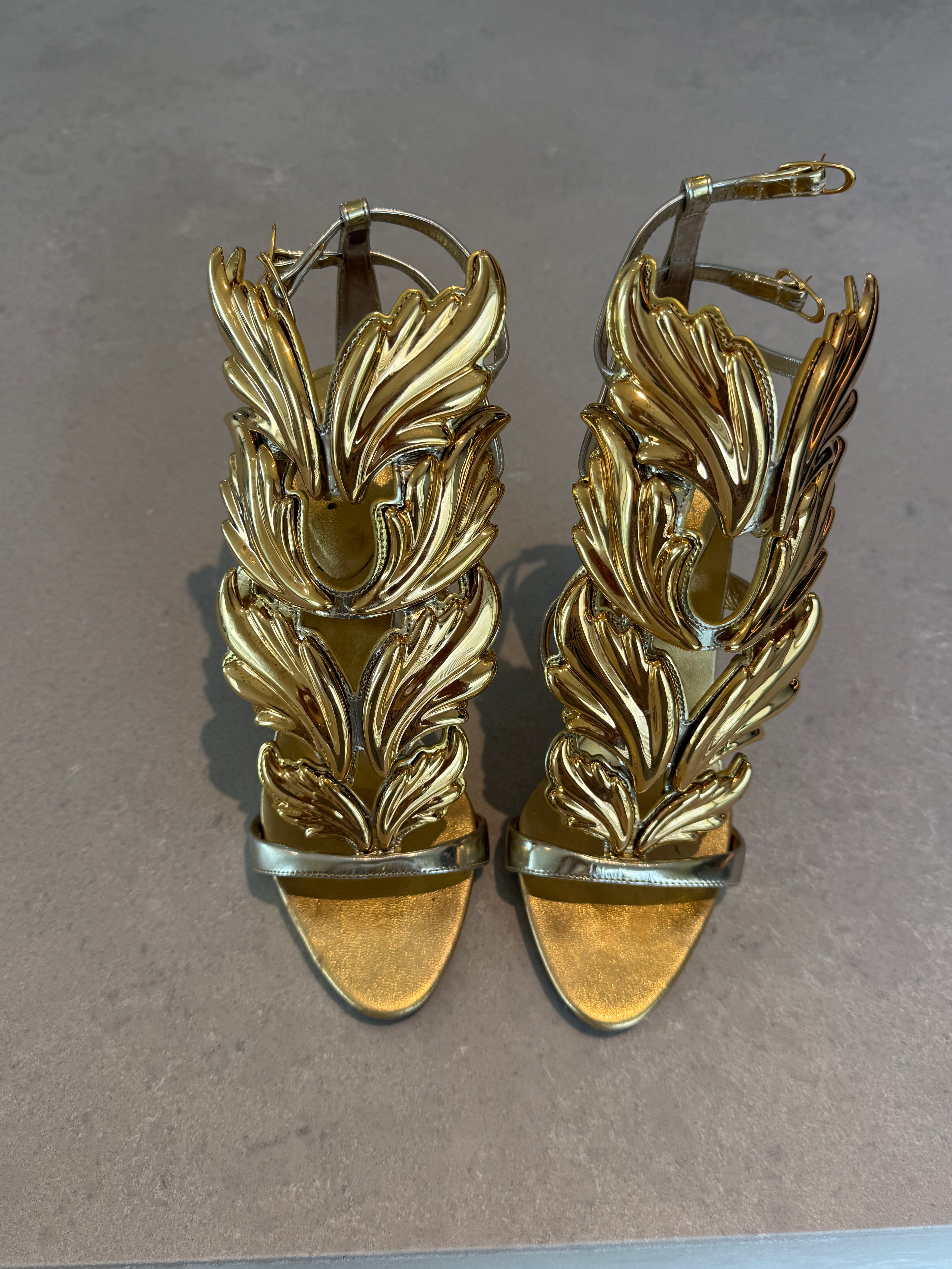 Giuseppe Zanotti Gold Cruel Summer Heels
