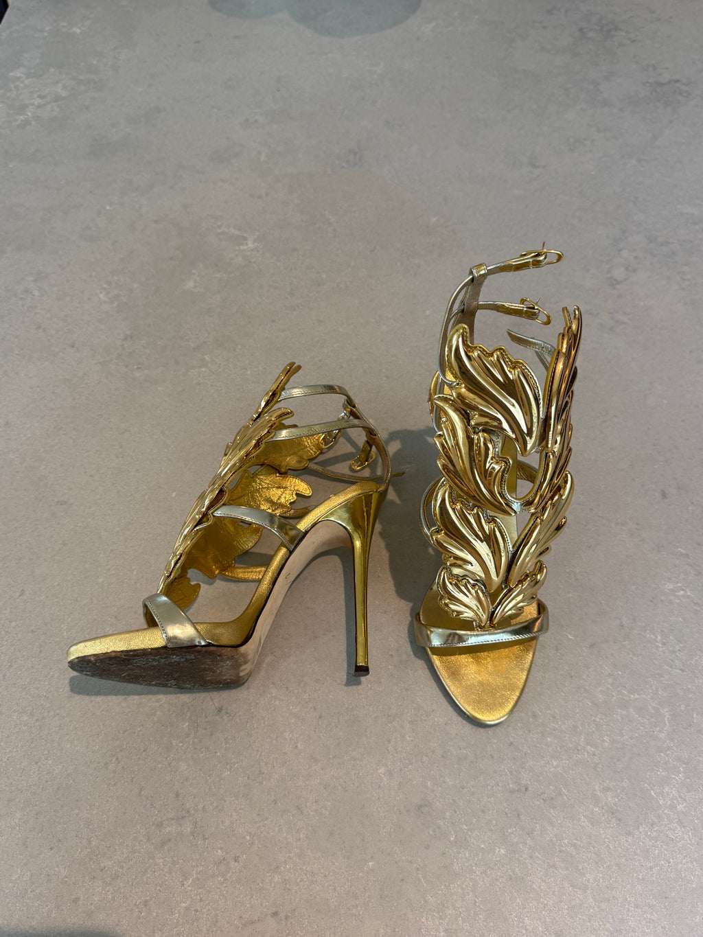 Giuseppe Zanotti Gold Cruel Summer Heels