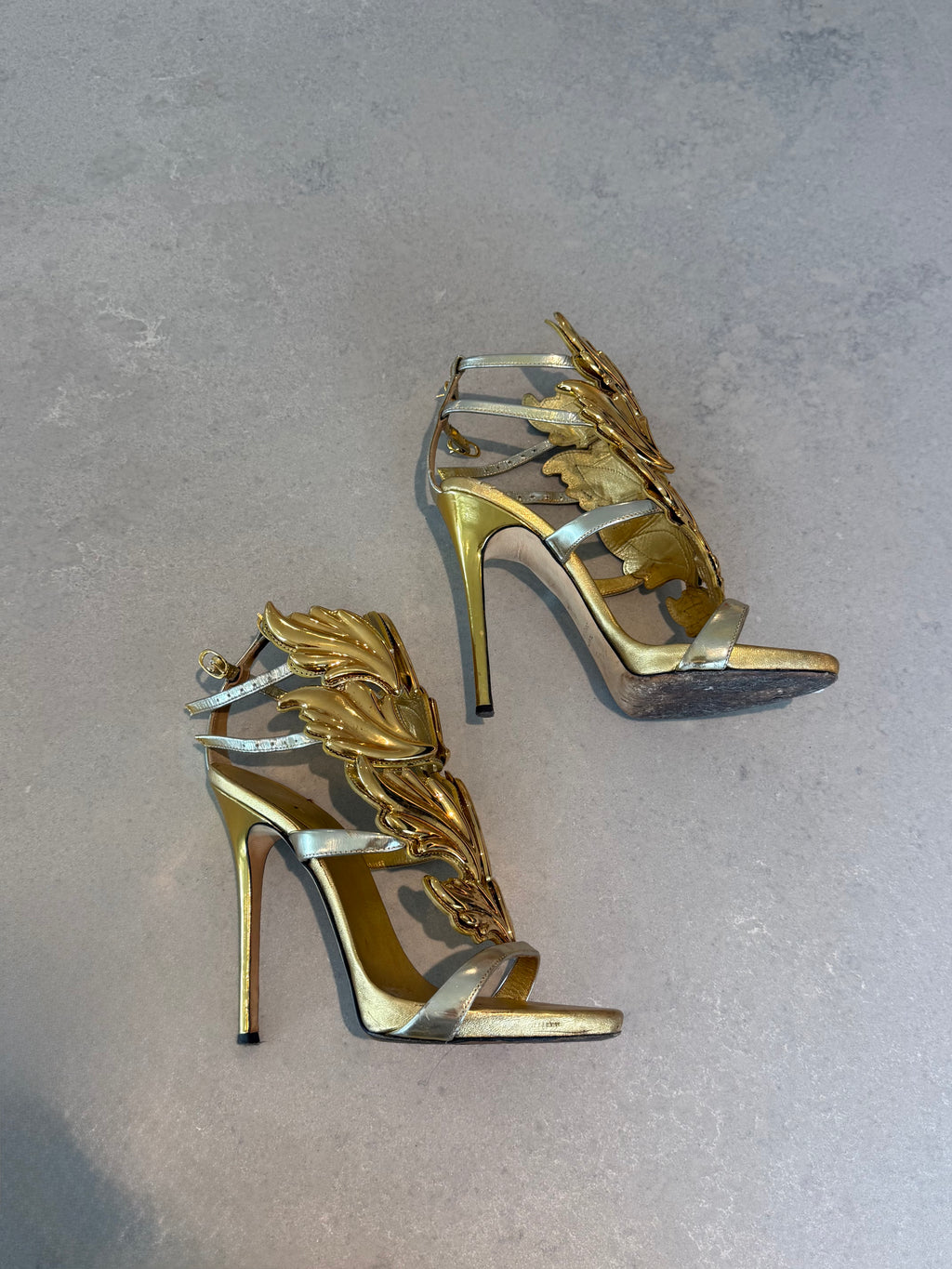 Giuseppe Zanotti Gold Cruel Summer Heels