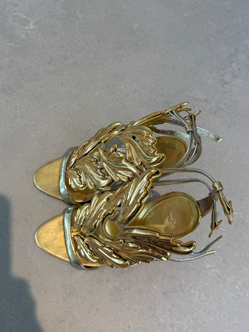 Giuseppe Zanotti Gold Cruel Summer Heels