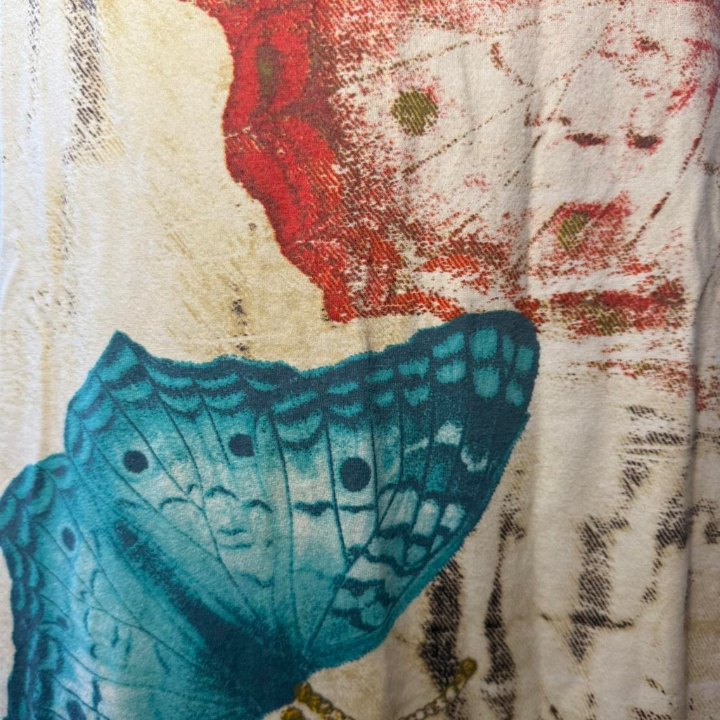 Roberto Cavalli Butterfly Print Midi Dress