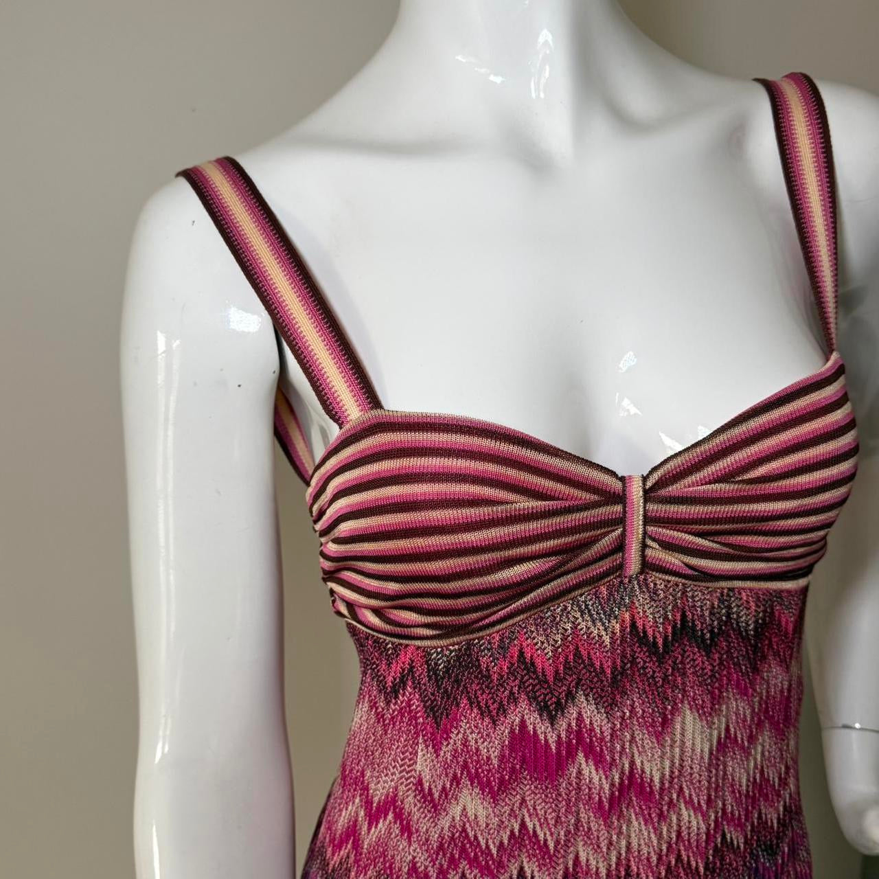 Vintage Missoni Pink Knit Midi Dress