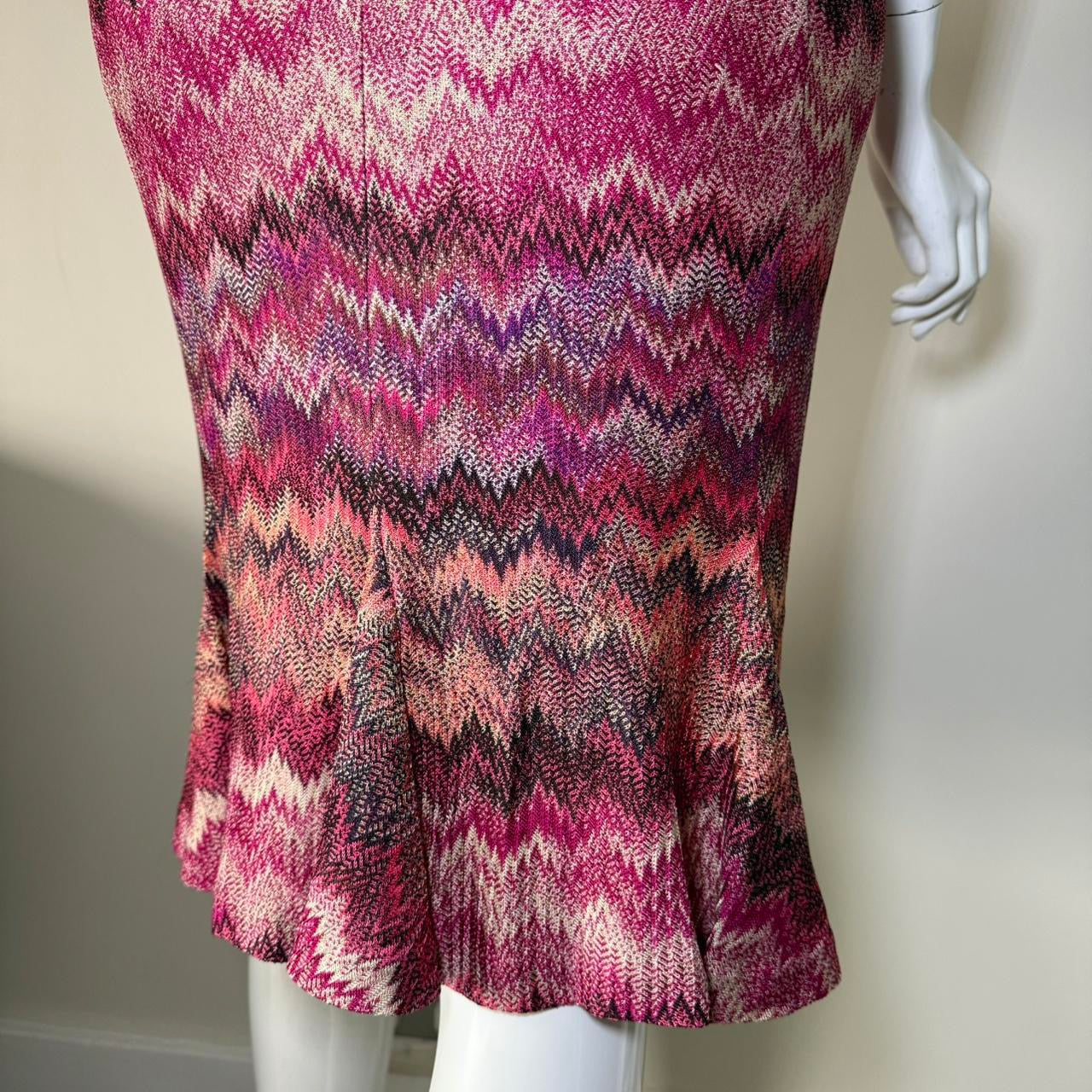 Vintage Missoni Pink Knit Midi Dress