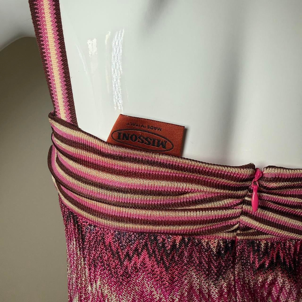 Vintage Missoni Pink Knit Midi Dress