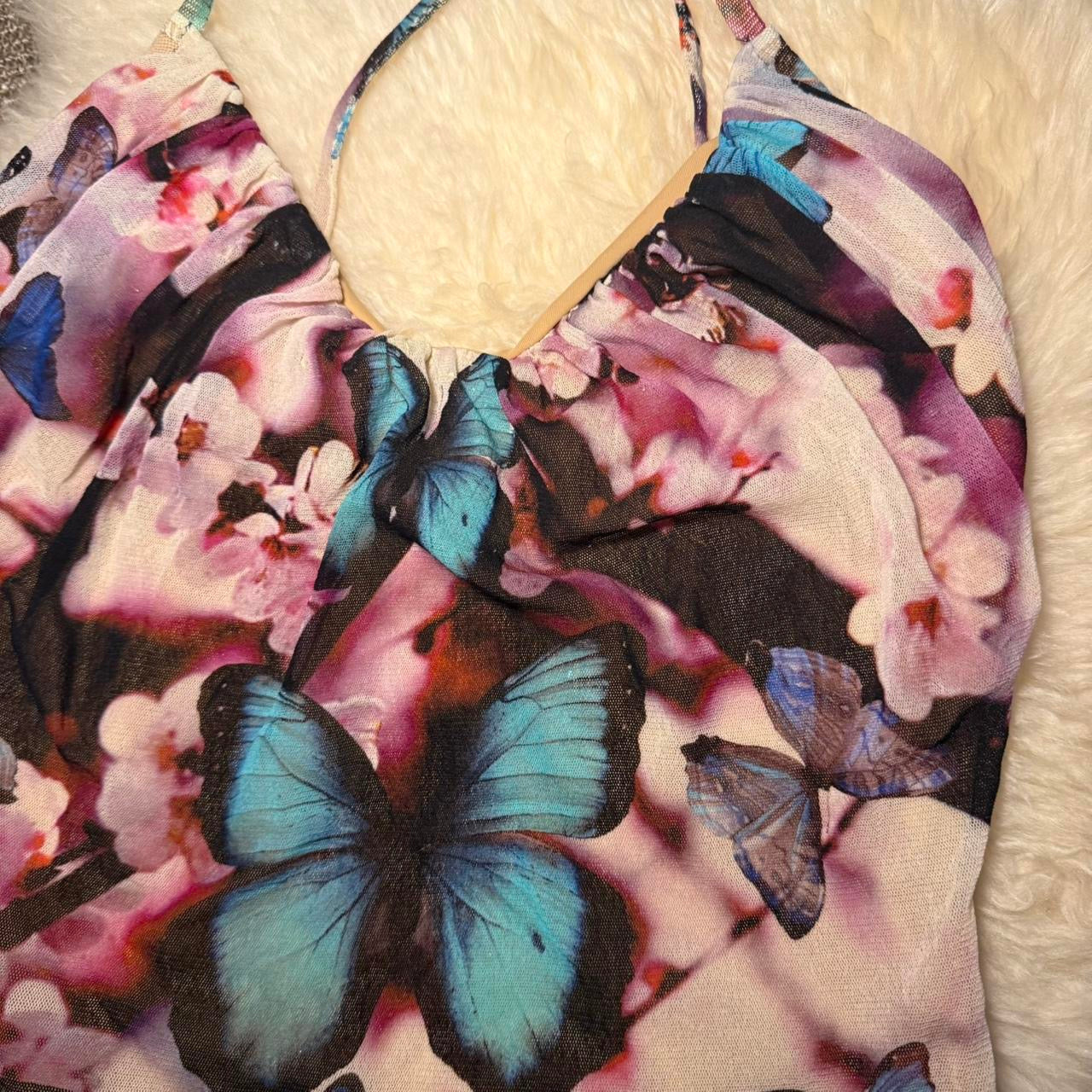 Jean Paul Gaultier Mesh Butterfly Bodysuit Swimsuit