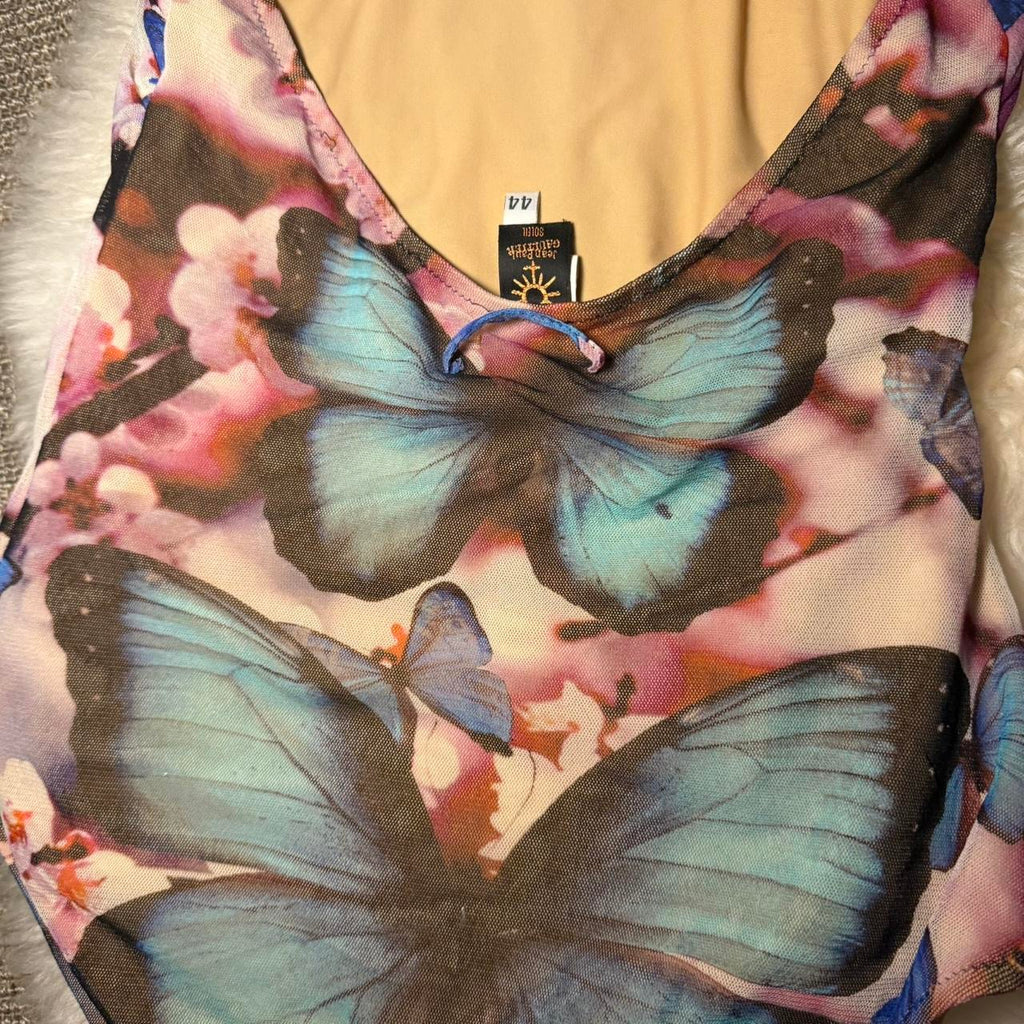 Jean Paul Gaultier Mesh Butterfly Bodysuit Swimsuit