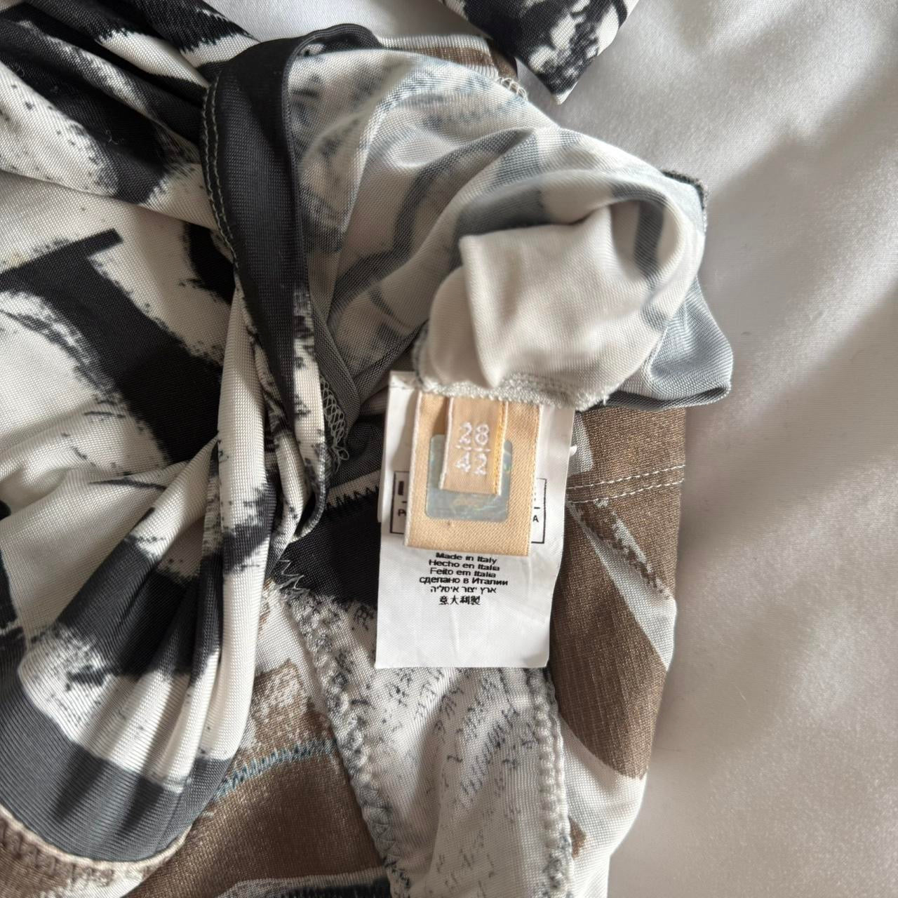 John Galliano Newspaper Print Midi Dress