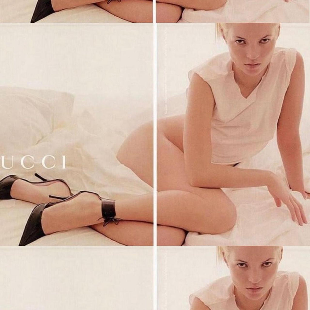 Gucci x Tom Ford Kate Moss Bronze Lace Up Court Heels