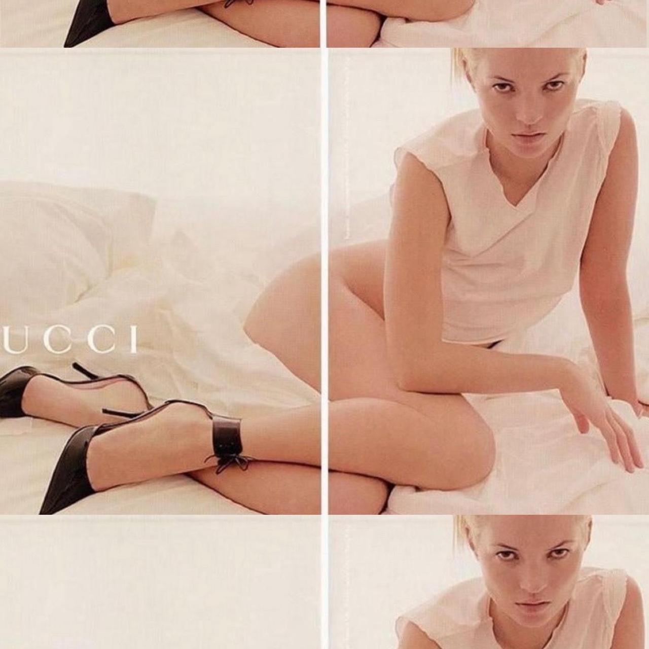 Gucci x Tom Ford Kate Moss Bronze Lace Up Court Heels
